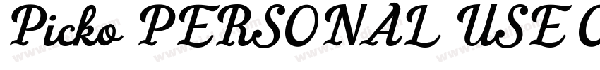 Picko PERSONAL USE O字体转换